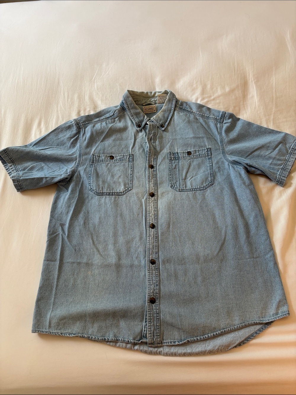 Schmidt Workwear Light Blue Denim Button Down Shirt